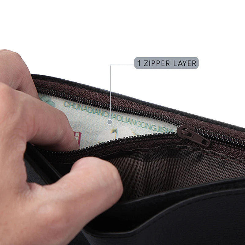 Men's wallet Soft Leather Buckle Short Wallet Credit Card Holder Coin Purse For Man Money Clip Small Bag