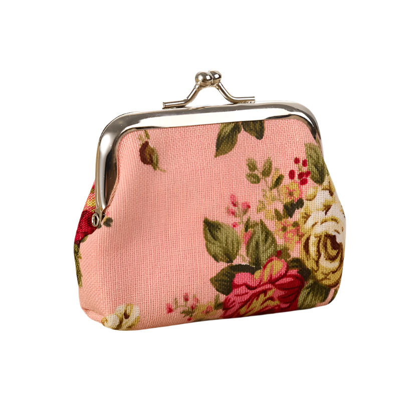 12 PCS Fashion Cotton Rose Coin Purse Cute Lovely Women Small Change Money Bags Key Holder Case Wallet Mini Pouch Souvenir