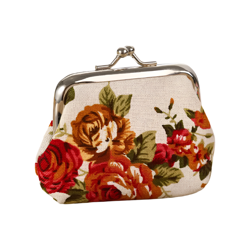 12 PCS Fashion Cotton Rose Coin Purse Cute Lovely Women Small Change Money Bags Key Holder Case Wallet Mini Pouch Souvenir