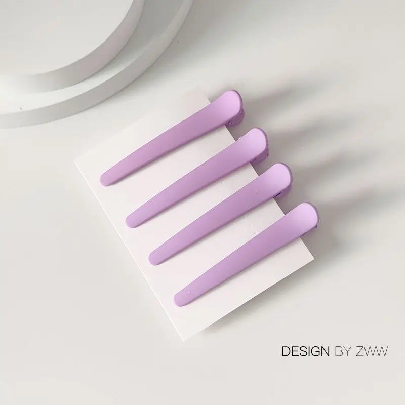 4Pcs/Set Candy Color Professional Hairdressing Salon Hairpins Plastic Duckbill Hair Clips DIY Alligator Hair Care Styling Tools