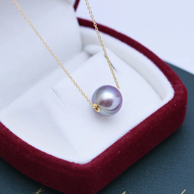 Hemasa Fresh Water 11-12mm  Pearl  925 Sterling  Silver Pendant Necklace