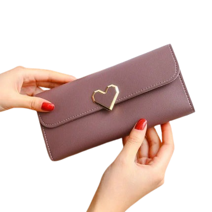 Hemasa Women Long Wallets Purses Luxury Love Heart Wallets for Ladies