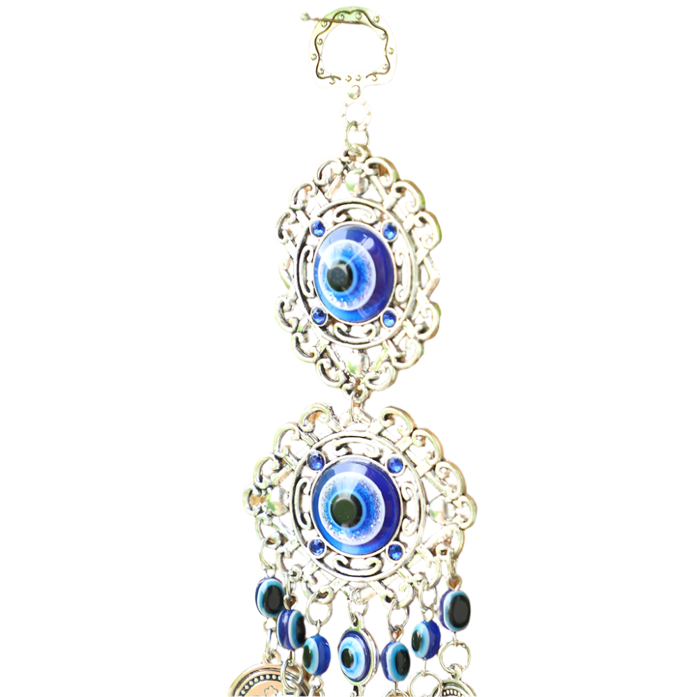 Hemasa Turkish Blue Evil Eye Home Decor Hamsa Hand Moon Elephant Amulet Wall Hanging Ornament Evil Eye Protection Room Decoration Gift