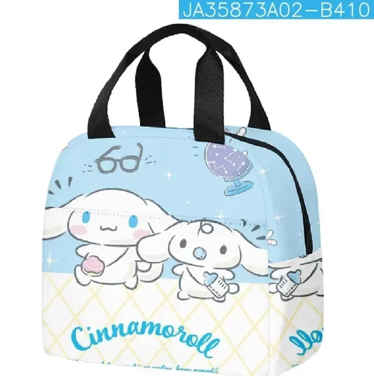 MINISO Cartoon Insulated Cinnamon Dog Kuromi Portable Lunch Bag Lunch Box Bag Student Office Workers Bring Meal Storage Bag