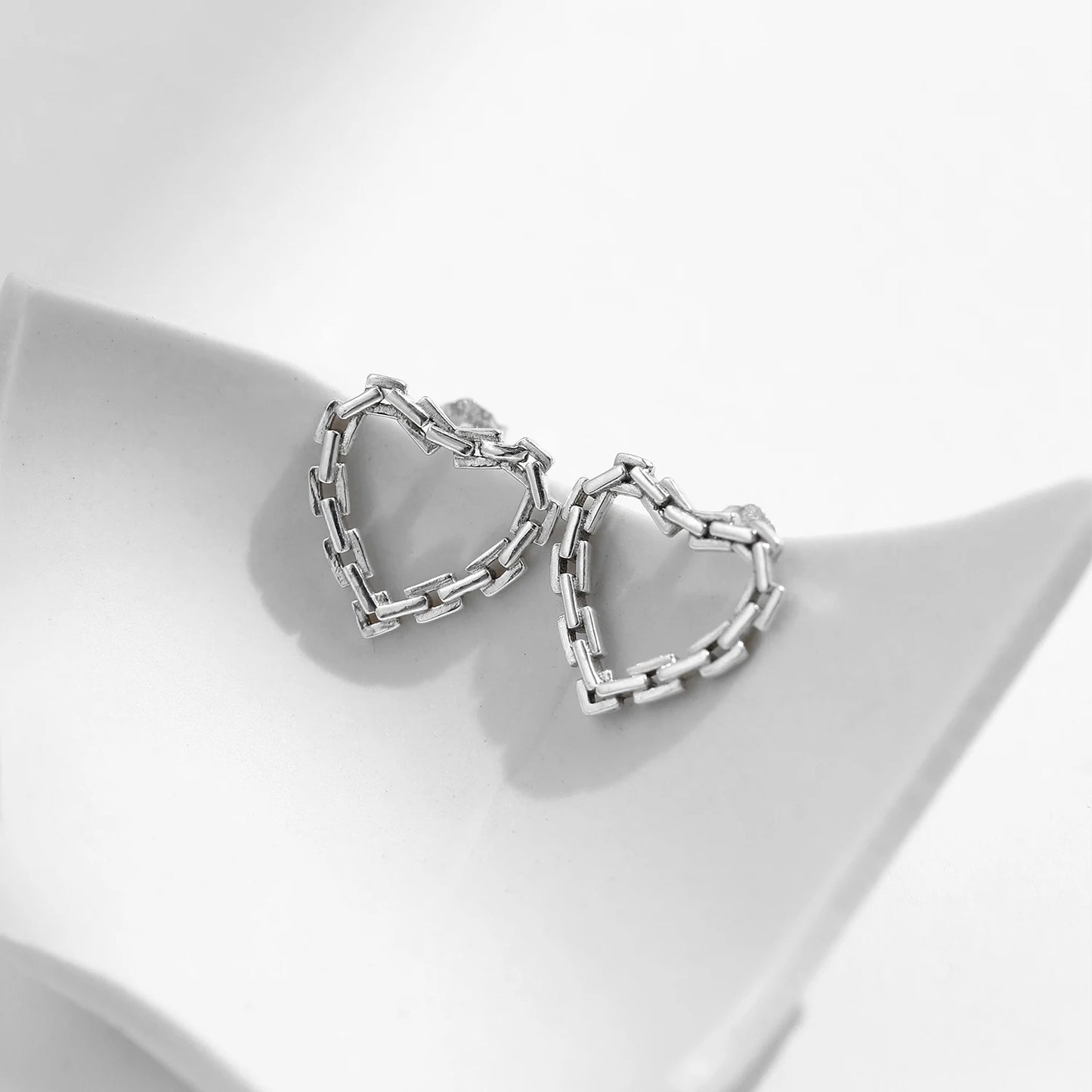 MODIAN Genuine 925 Sterling Silver Classic Hearts Lock Hoop Earrings For Women Romantic Earrings Fine Hypoallergenic Jewelry