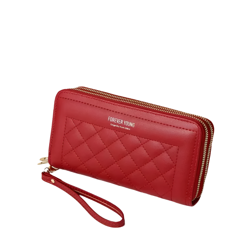 Hemasa Women's Mobile Phone Bag with Double Zipper Wallet large capacity Card Bag Coin Purse