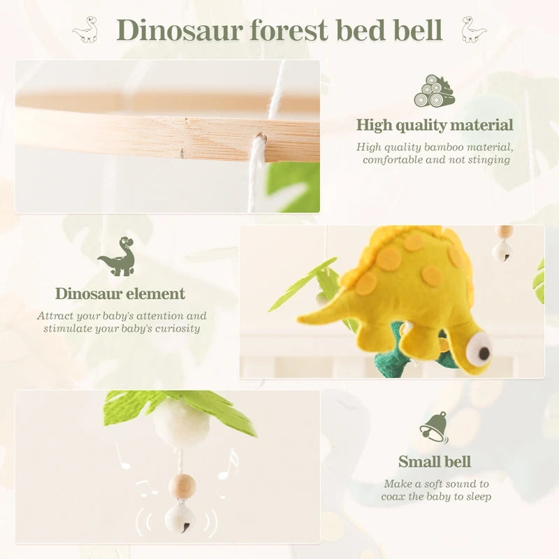 Hemasa Baby  Soft Felt Dinosaur Forest Hanging Toy for  Gift