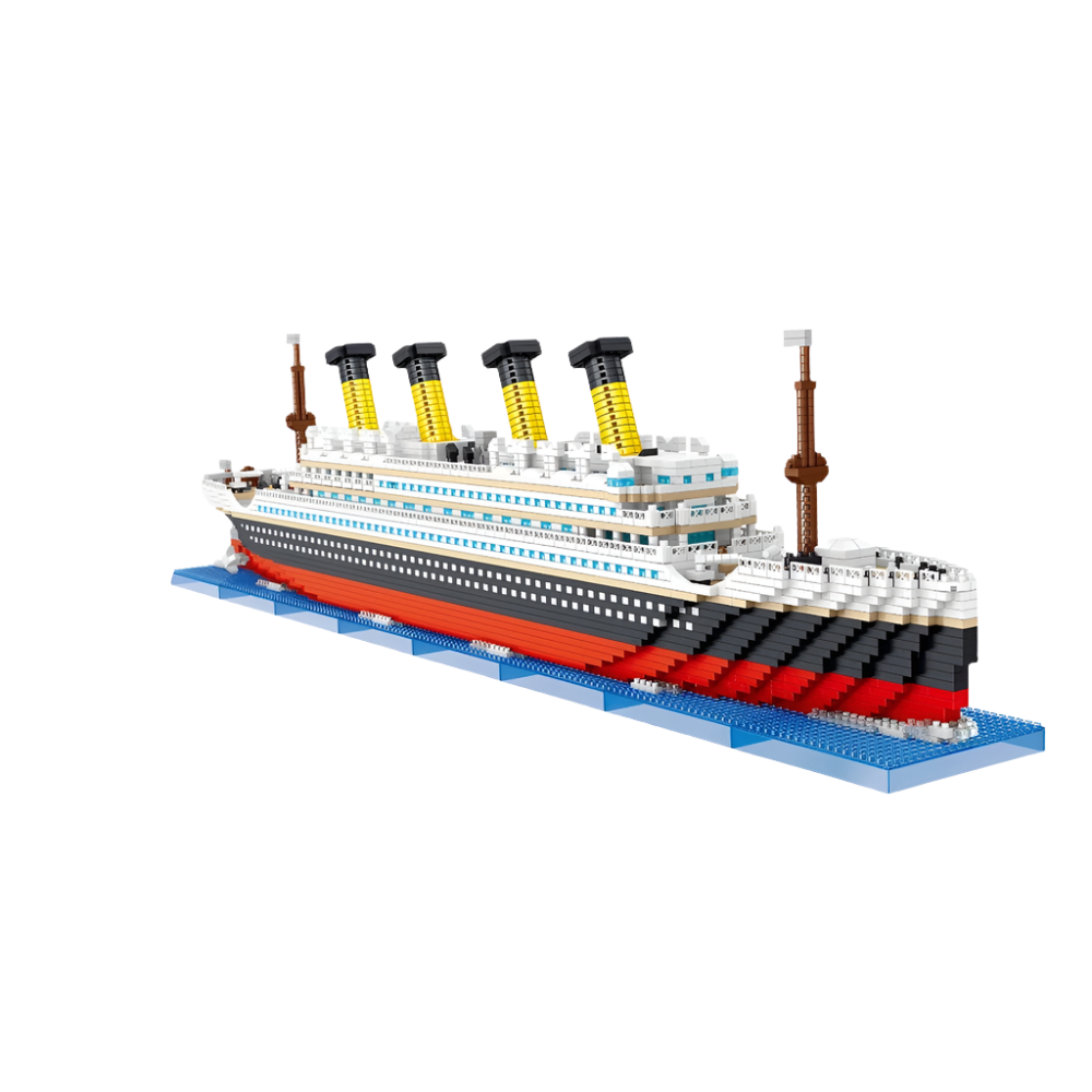 Hemasa Titanic 3D Plastic Model Ship Building Blocks for Adults / Micro Mini Bricks Toys Kits Assemble Cruise Boat Kids Gift