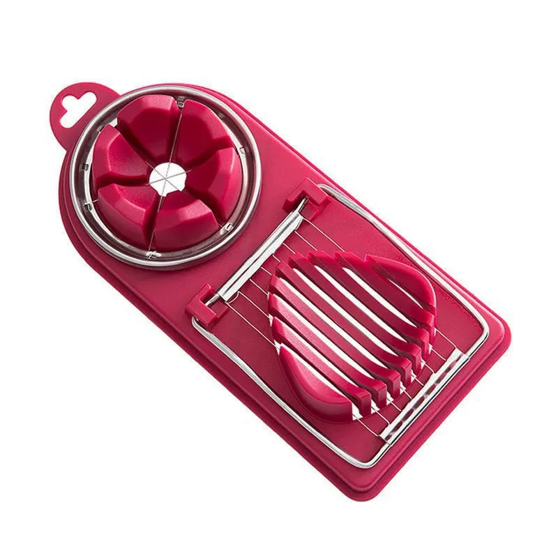 Hemasa Stainless Steel Egg Slicer Sectioner Cutter Mold Flower-Shape Luncheon Meat Cutter Kitchen Gadgets