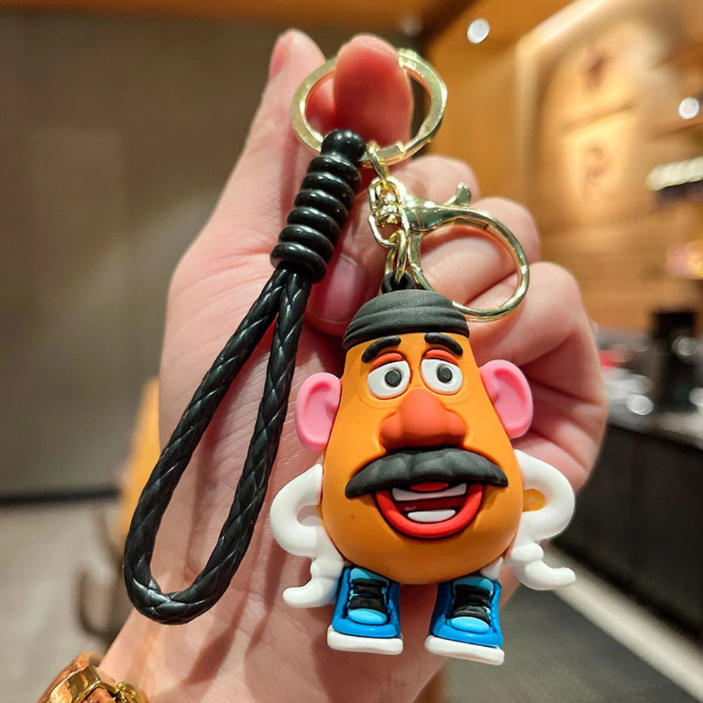 Toy Story Keychain Cute Three Eyes Alien Keyring Pendant Kawaii Disney Bag Accessories Decorative Gift Key Chain Girls