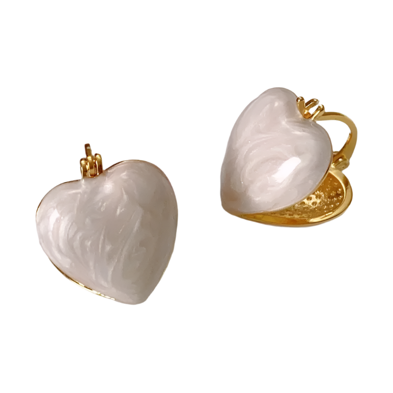 Hemasa Small Love Heart Hoop Earrings For Women Fashion Metal Jewelry Party Gift