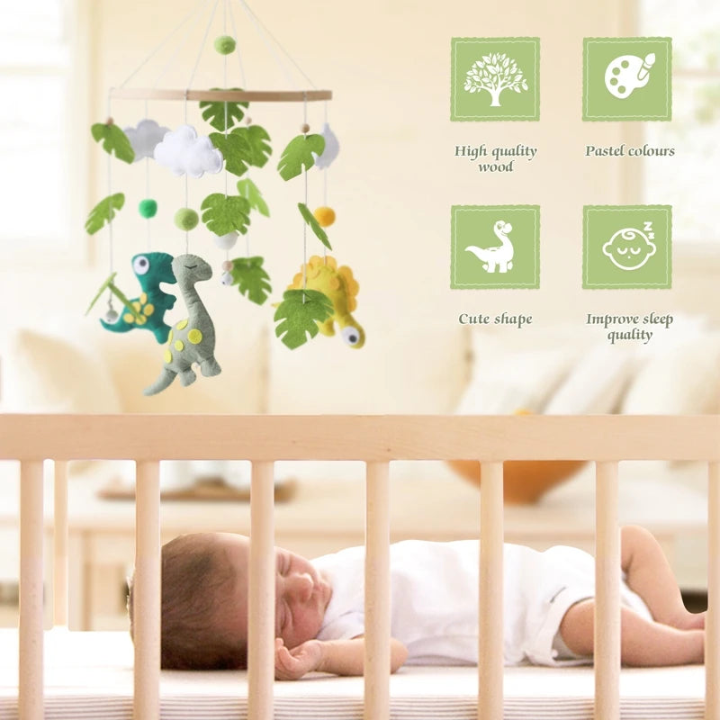 Hemasa Baby  Soft Felt Dinosaur Forest Hanging Toy for  Gift