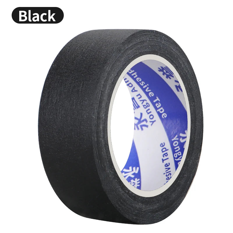 10/50m Color Masking Tape Black Decoration Masking Spray Paint Traceless Student Office Art Painting Sticker