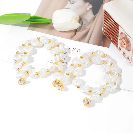 Magnetic Curtain Ties Camellia Shell Magnetic Curtain Tiebacks for Home Decor Strong Holdbacks for Room Bedroom Kitchen Stylish