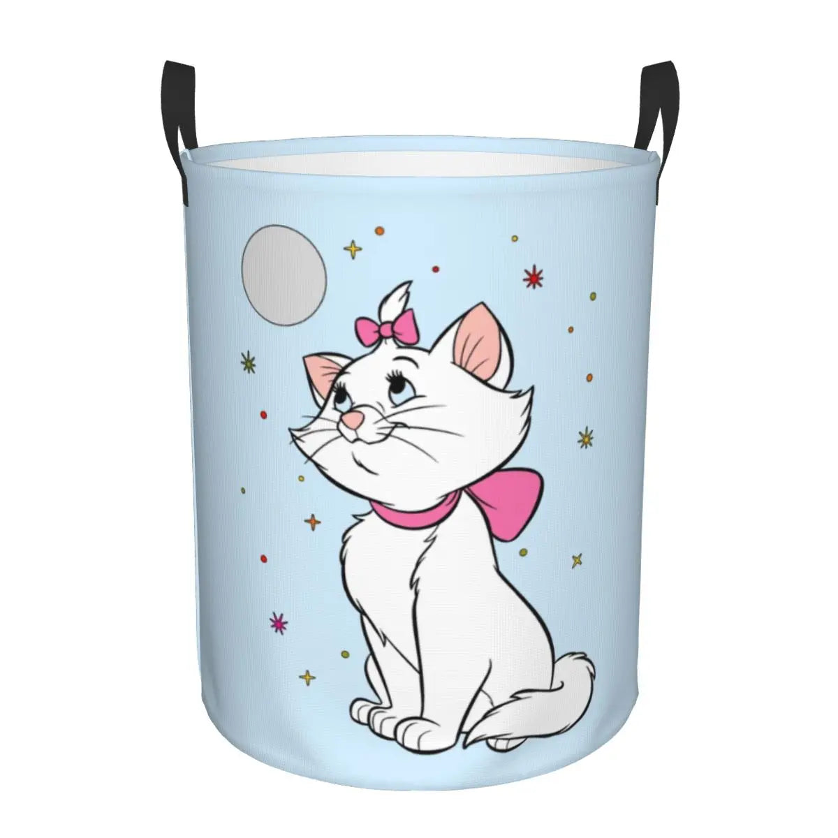 Hemasa Cats On Pink Laundry Foldable Basket for Toys / Clothes Hamper Storage Bin for Kids Nursery