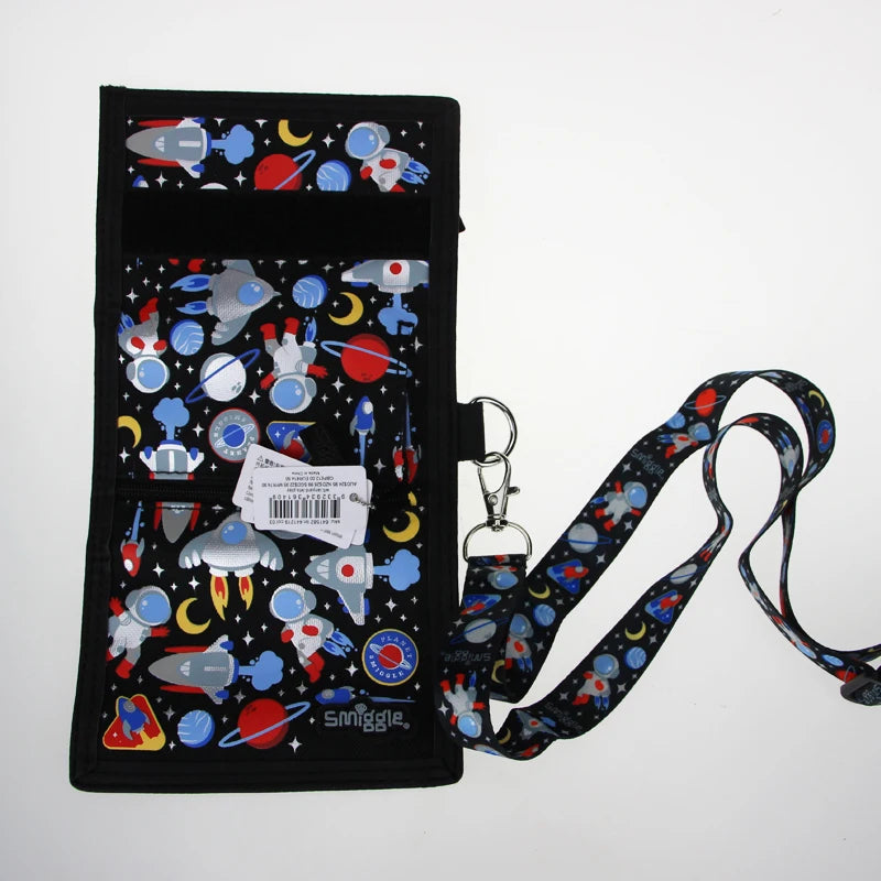 Australia Smiggle Original Kids Wallet Boy Cool Black Astronaut Clutch Wallet Leather Card Bag Coin Wallet High Quality