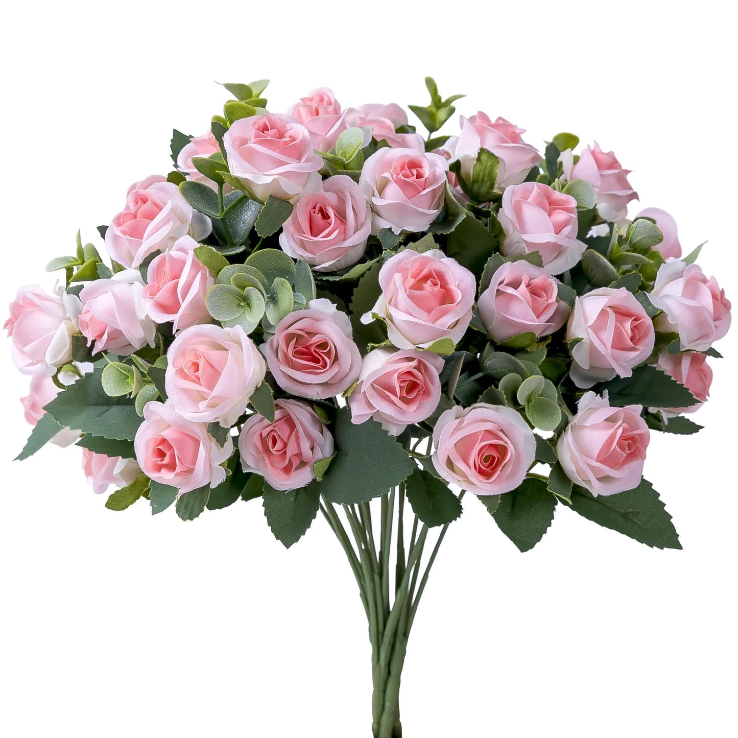 Tejesa 30cm 10Heads Artificial Red Roses Flower Bouquet Home Living Room Office Desktop Ornament Fake Flowers Wedding Party Decor