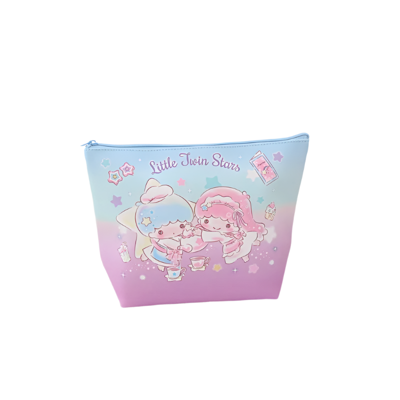 Hemasa Hello Kitty Make Up Case Leather Zipper Travel Storage Bag Cartoon Large Capacity Cosmetic Bag Makeup Organizer