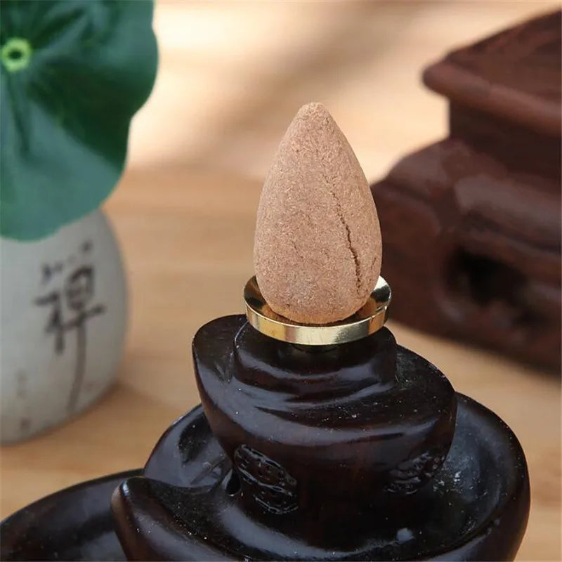 New Brass Ornament Incense Burner Copper Back Flow Incense Holder Home Office Teahouse Zen Buddhist Supplies