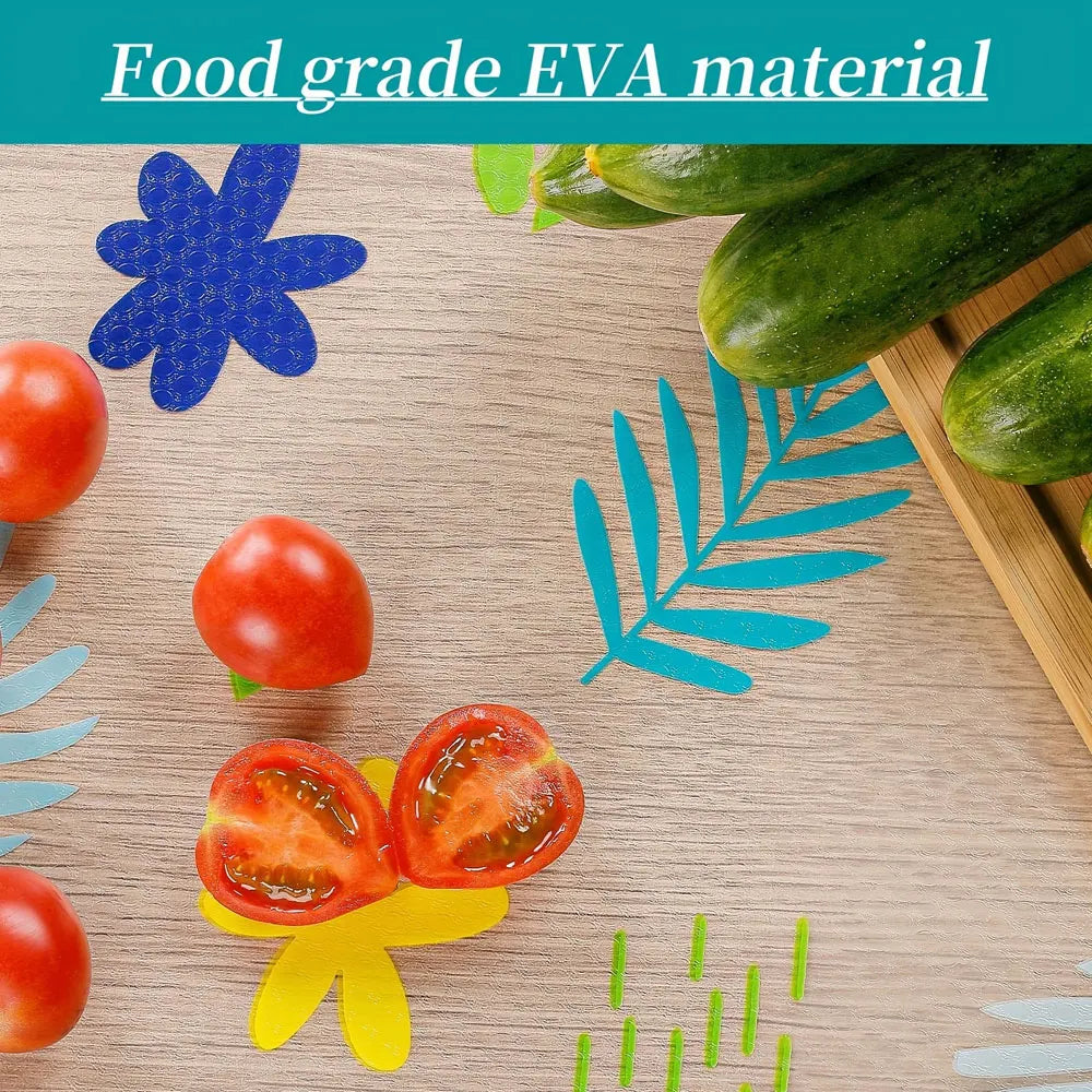 Tejesa Kitchen Cabinet Liners EVA Shelf Drawer Mat Non-Adhesive Waterproof Anti-Slip Anti-Dust Fridge Table Mat For Home Use