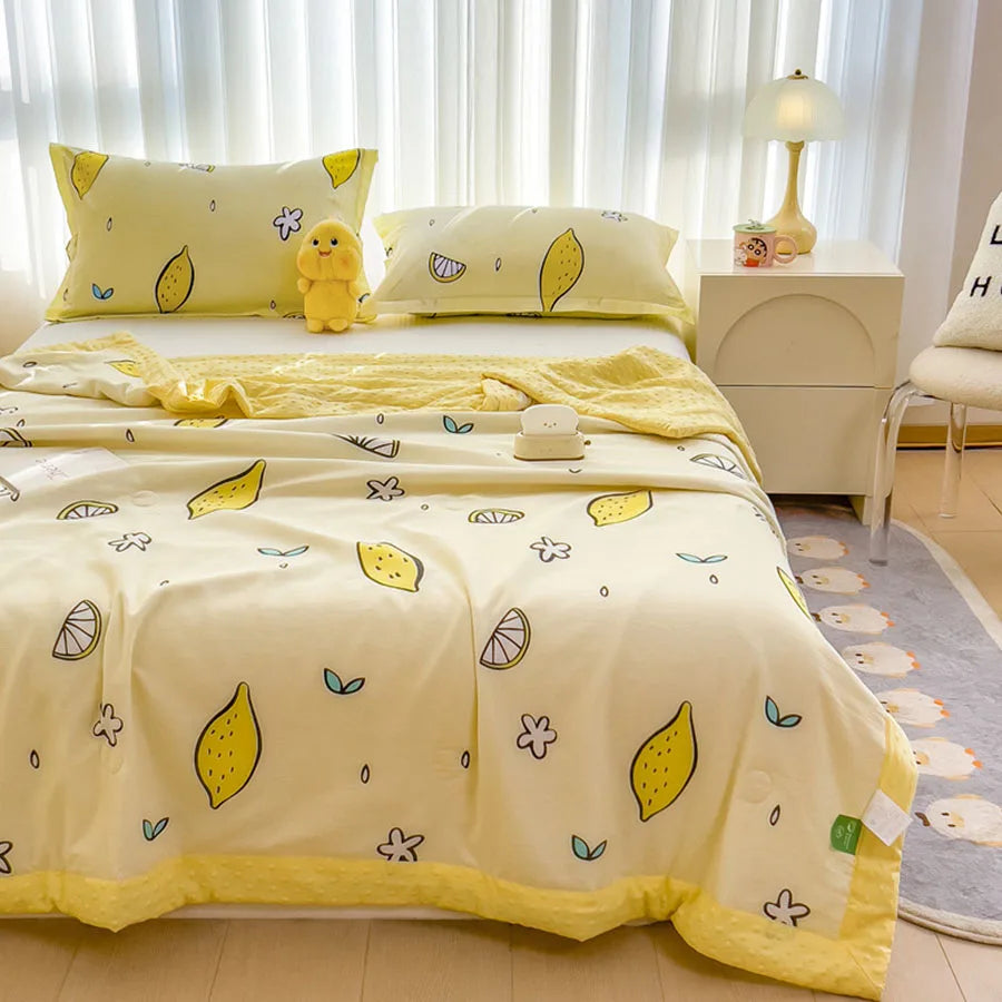 KDJEIKZ Summer Thin Comforter Ultra-Soft Air Conditioned Four Seasons 3D Beanie Comforter/Duvet/Blanket Bed 150 Single comforter