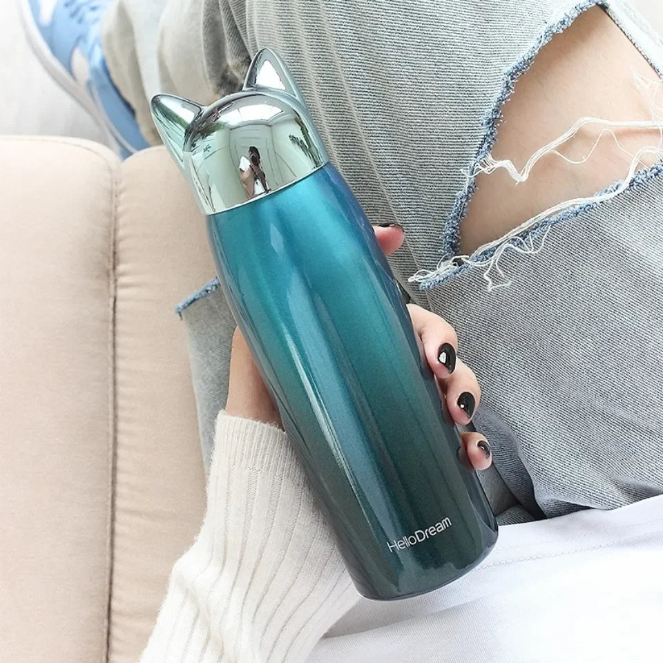 Hemasa 300ml Steel Water Bottle /Small Coffee Thermos Cup With Lid