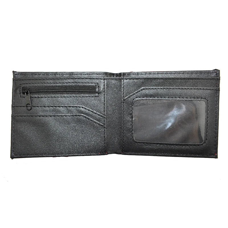 Hemasa Cartoon Boys Wallet Cool Metal Design Short Purse with Zipper Pocket