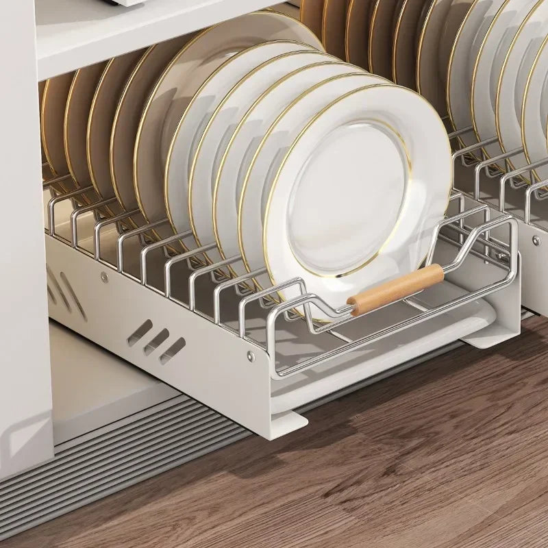 Household Stainless Steel Attached Dish Rack For Kitchen Organizer Storage Shelf Under The Sink Multi-function Drain Accessory