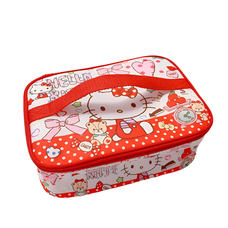 Hemasa Pink Hellokitty Girl Student Lunch Box Bag Lunch Box Insulation Bag Large Capacity Storage Bag