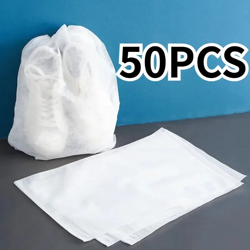 Tejesa 10/20/50PCS Shoe Storage Bag Travel Storage Shoe Bag Portable Home Drawstring Clothing Classification Packaging