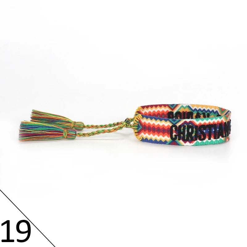 Woven Friendship Bracelets Adjustable Cotton Rope Cord Hand Made Christian Jewelry Bracelet