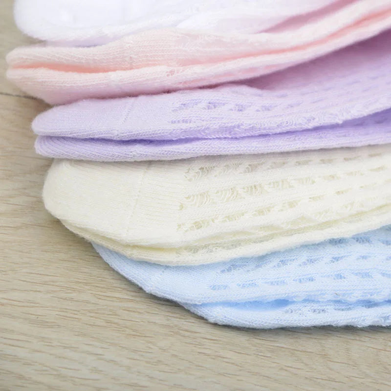 5 Pairs Girl Baby Socks Children Lace Short Summer Socks Lovely Sweet Ruffle Cotton Lolita Style Princess Socks 1-15 Years Old