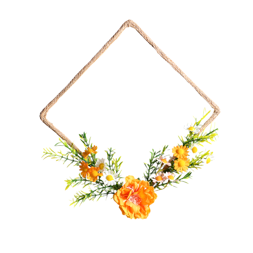 Hemasa Artificial Wreath Flower Garlands Spring Wreath Weeding Decorations Easter Wreath for Front Door Farmhouse /Wall Decor /Home Decor