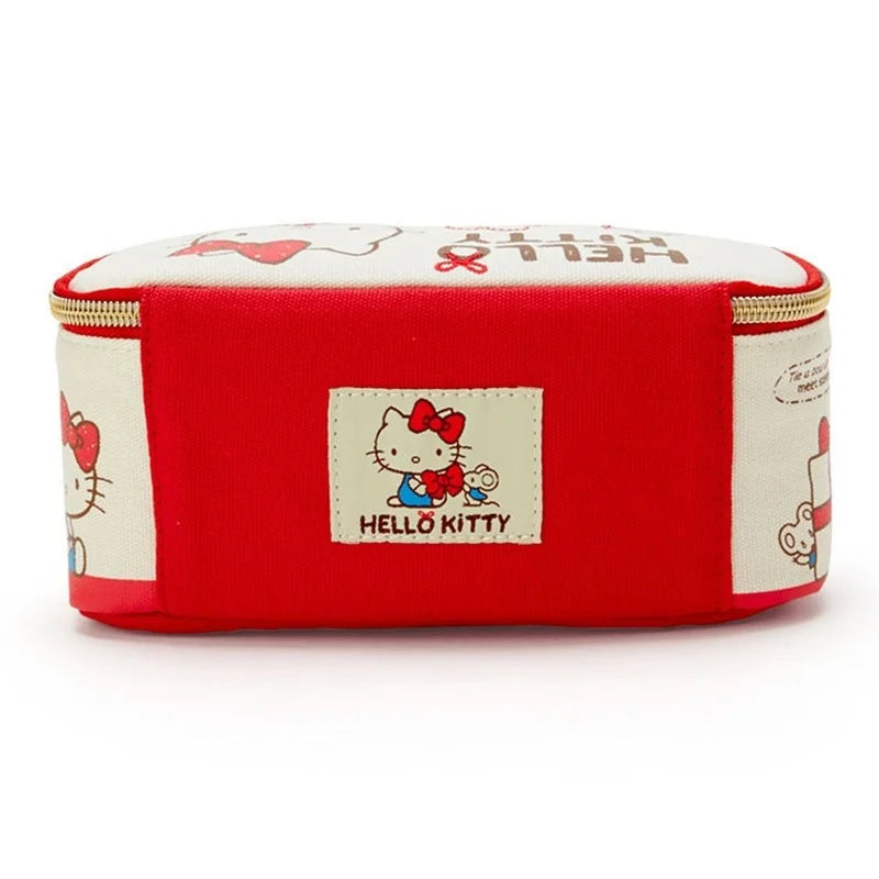 Hot Sale Hello Kitty Cartoon Cosmetic Bag Kawaii Melody Travel Canvas Storage Wash Bag Makeup Case Cosmetic Box Organizer Sanrio