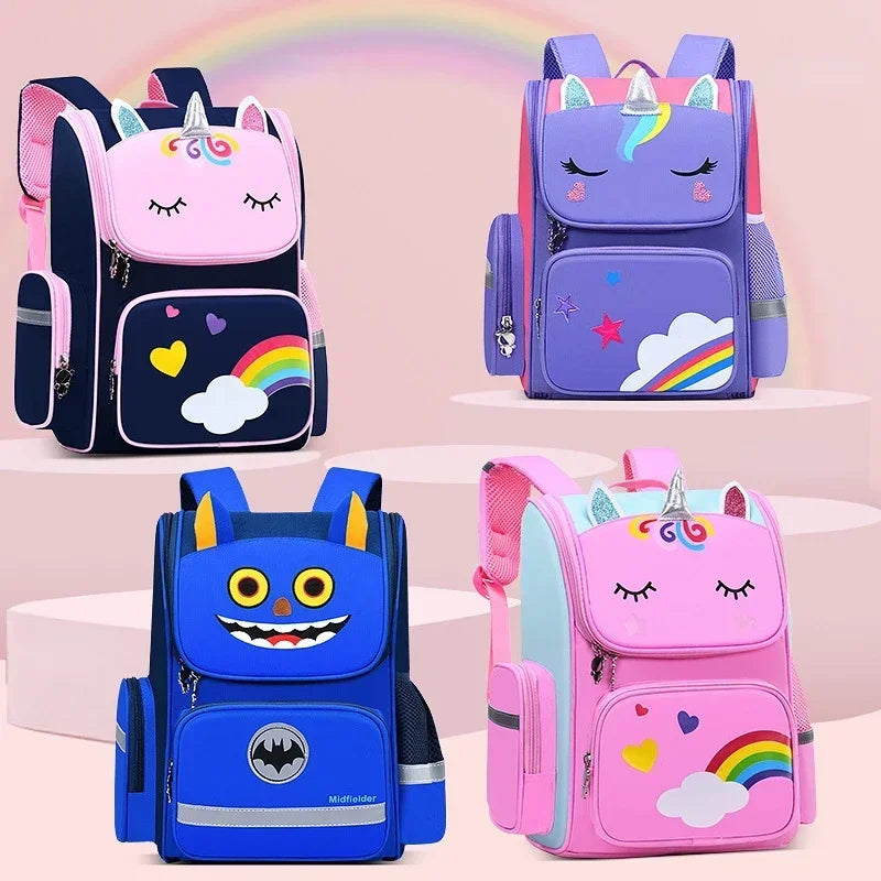 Hemasa Schoolbag Cute Student School Backpack Cartoon Unicorn Bagpack Primary School Bags for Teenage Girls Kids