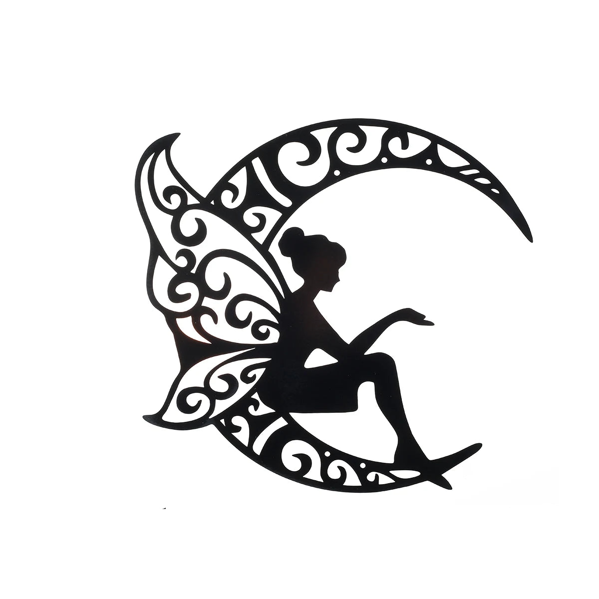 Tejesa Iron Art Silhouette Deco Fairy painting Wall Ornament for Home Bedroom Corridor Wall Sticker Background Wall Romantic Hangings