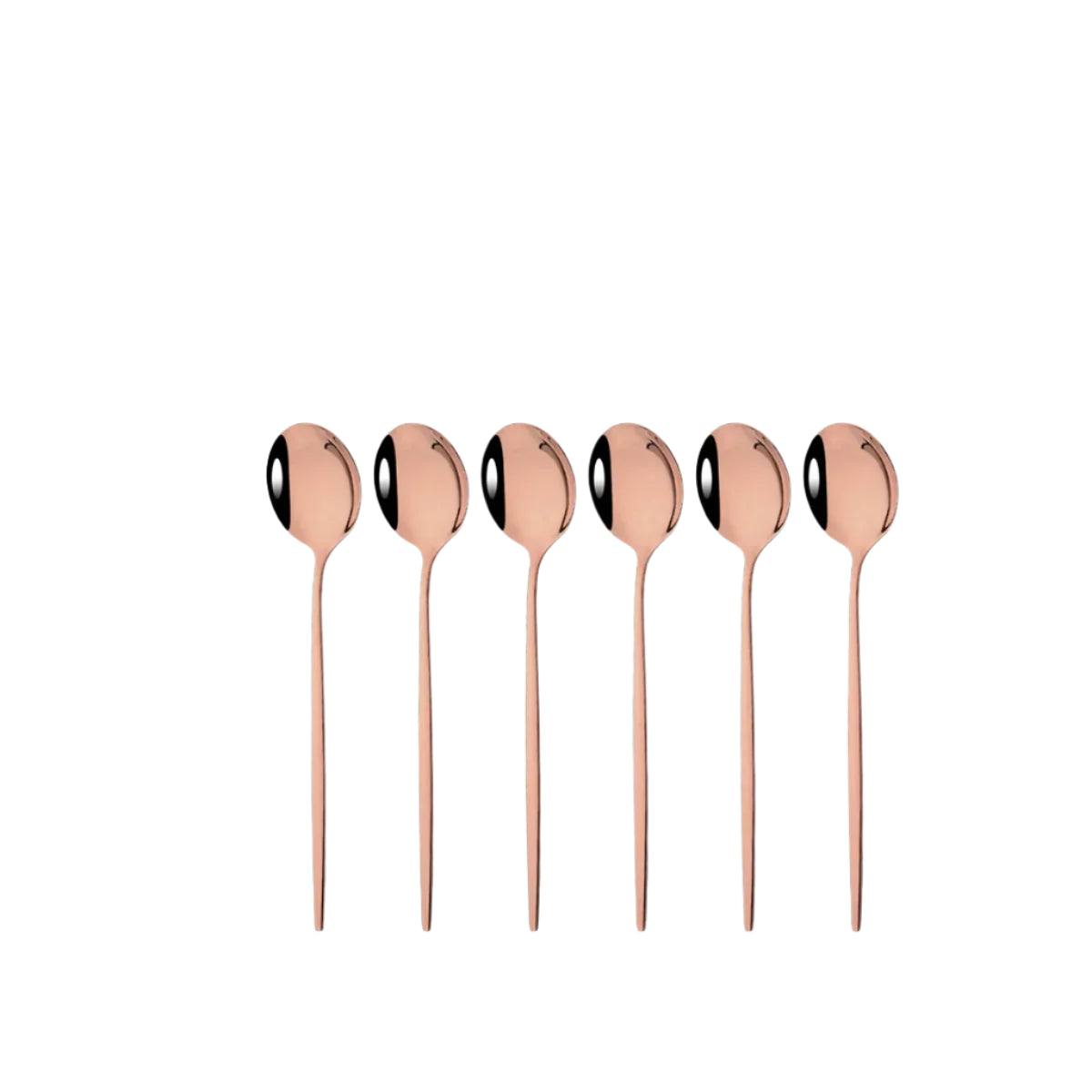Hemasa 6Pcs Mirror White Gold Tea Spoon Dessert Ice Cream Stainless Steel Spoons Stirring Coffee Spoon Kitchen Accessories Flatware