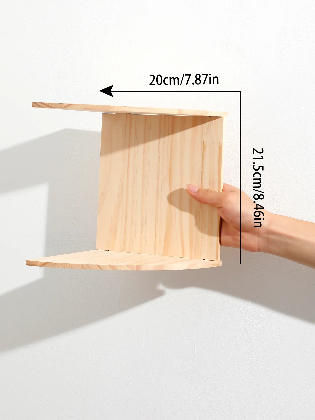 Hemasa Wooden Corner Shelf Two-Layer Burlywood Shelf Boho Home Decoration Floating Wall Organizer Room Decors Aesthetic Wall Decor Gift