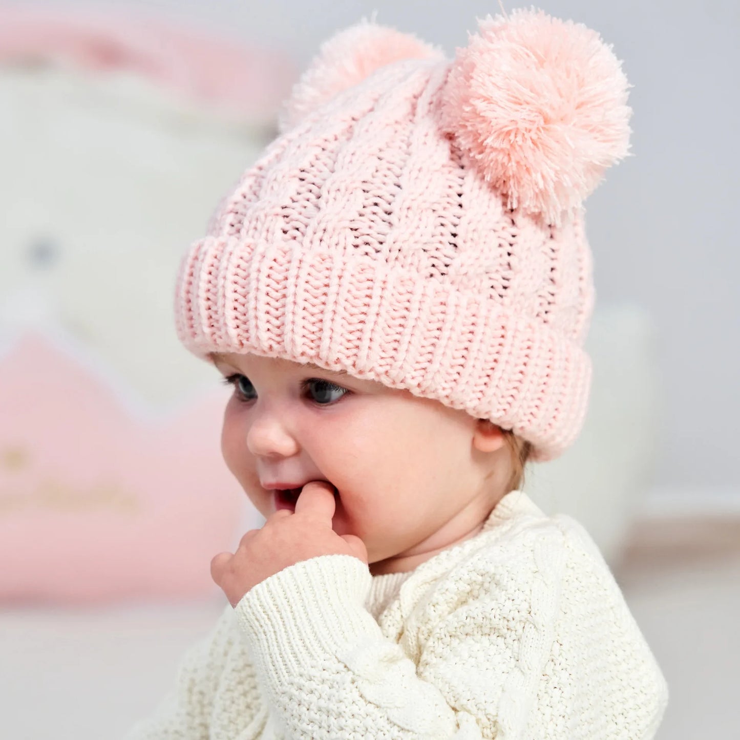 Autumn Winter Baby Hat for Girls Beanie Bonnet Kids Cute Pompoms Knit Hats Solid Newborn Accessories Warmer Stuff Toddler Cap