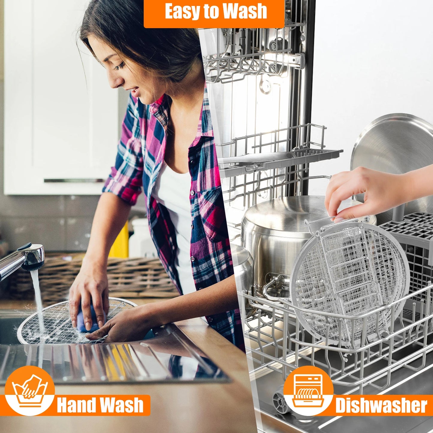 Air Fryer Dehydrator Rack Stainless Steel Grilling Stackable Steamer Stand Fruit Meat Dehydration Racks Cooking Kitchen Tools