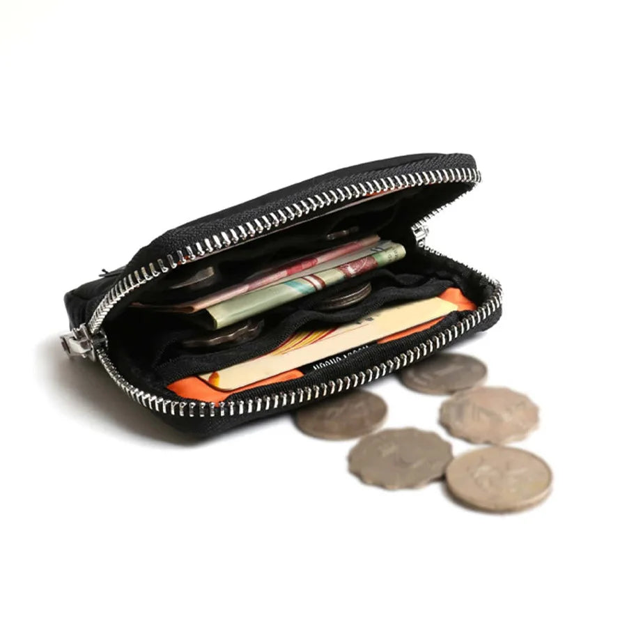 Japanese Men Wallet Coin Earbuds Storage Bag Credit Card Holder Case for Boy Girls Journey Bank Card Organizer Zipper Coin Purse