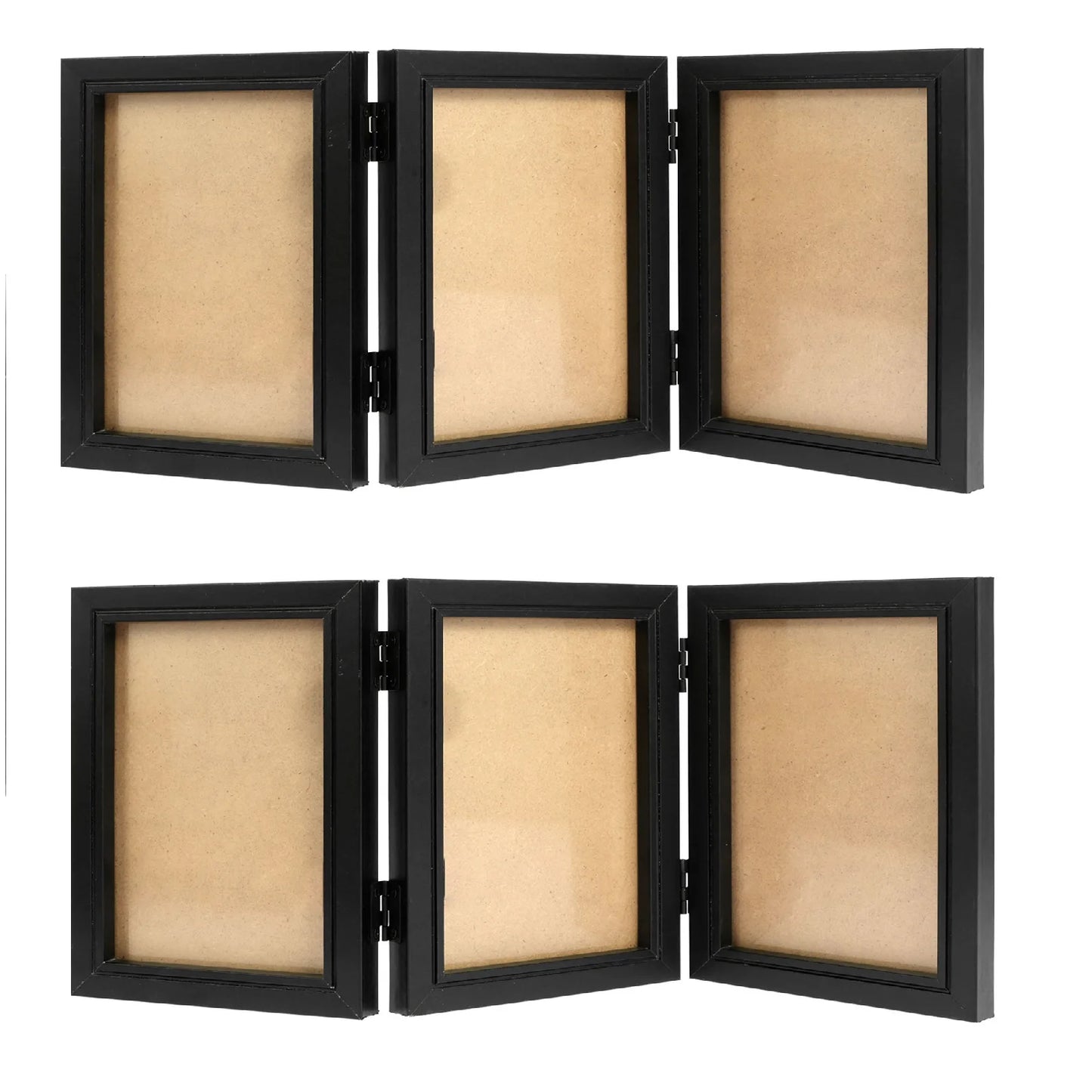 Foldable Hinged Photo Frame Double/Triple Photo Frame Integrated Desktop Album Set 180 ° Vertical Photo Frame HD Photo Gift Fram