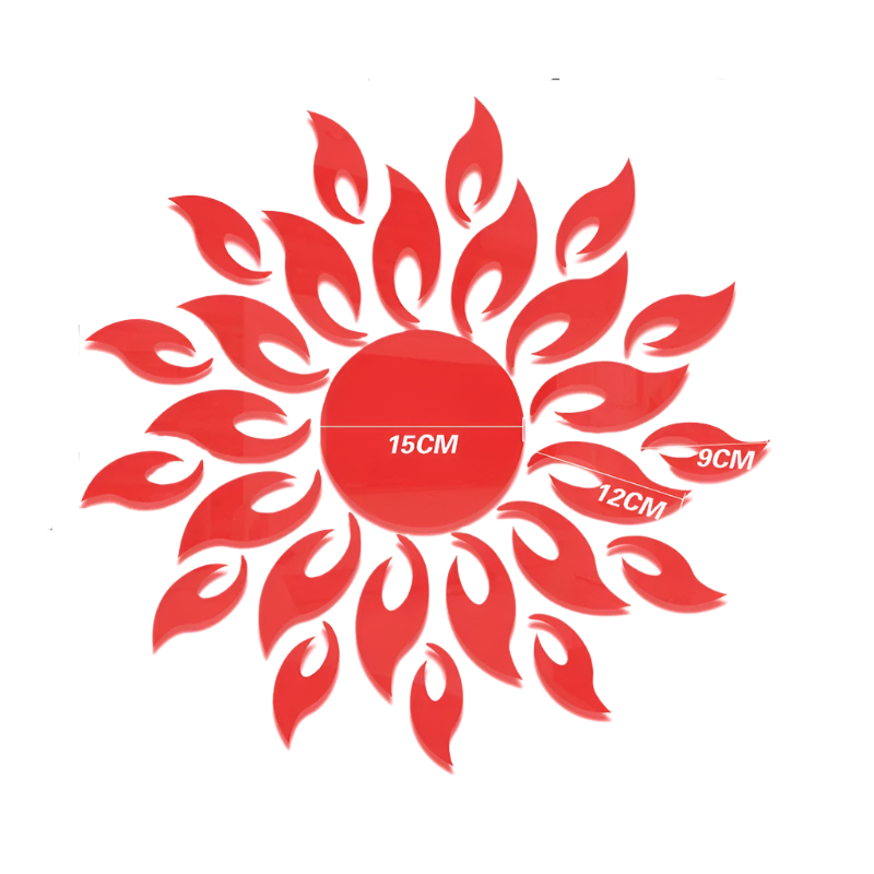 Hemasa Mirror Sun Flower room decor Art Removable Wall Sticker