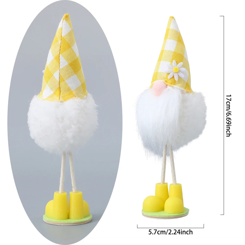 Easter Self-Standing Bunny Gnome Decoration Plush Spring Gnomes Handmade Rabbit Gifts Elf Faceless Doll Holiday Home Decoration