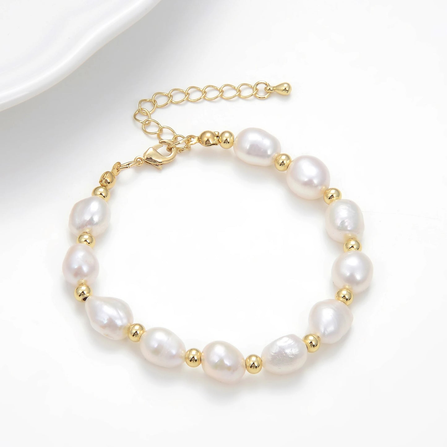 100% Real Freshwater Irregular Pearl Bracelets For Women Natural Baroque Pearl Jewelry Bangles Girl Daughter Birthday Gift