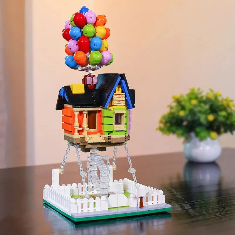 598PCS Creative Balloon Flying Up House Building Blocks Movie of Up MOC Construction Bricks Set Gift Toys For Kids Children