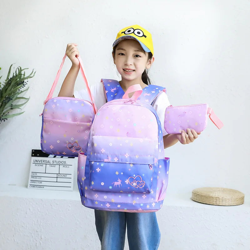 School Bags for Teenagers Girls Schoolbag Large Capacity Boys Printing School Backpack Set Rucksack Bagpack Kids Cute Book Bags