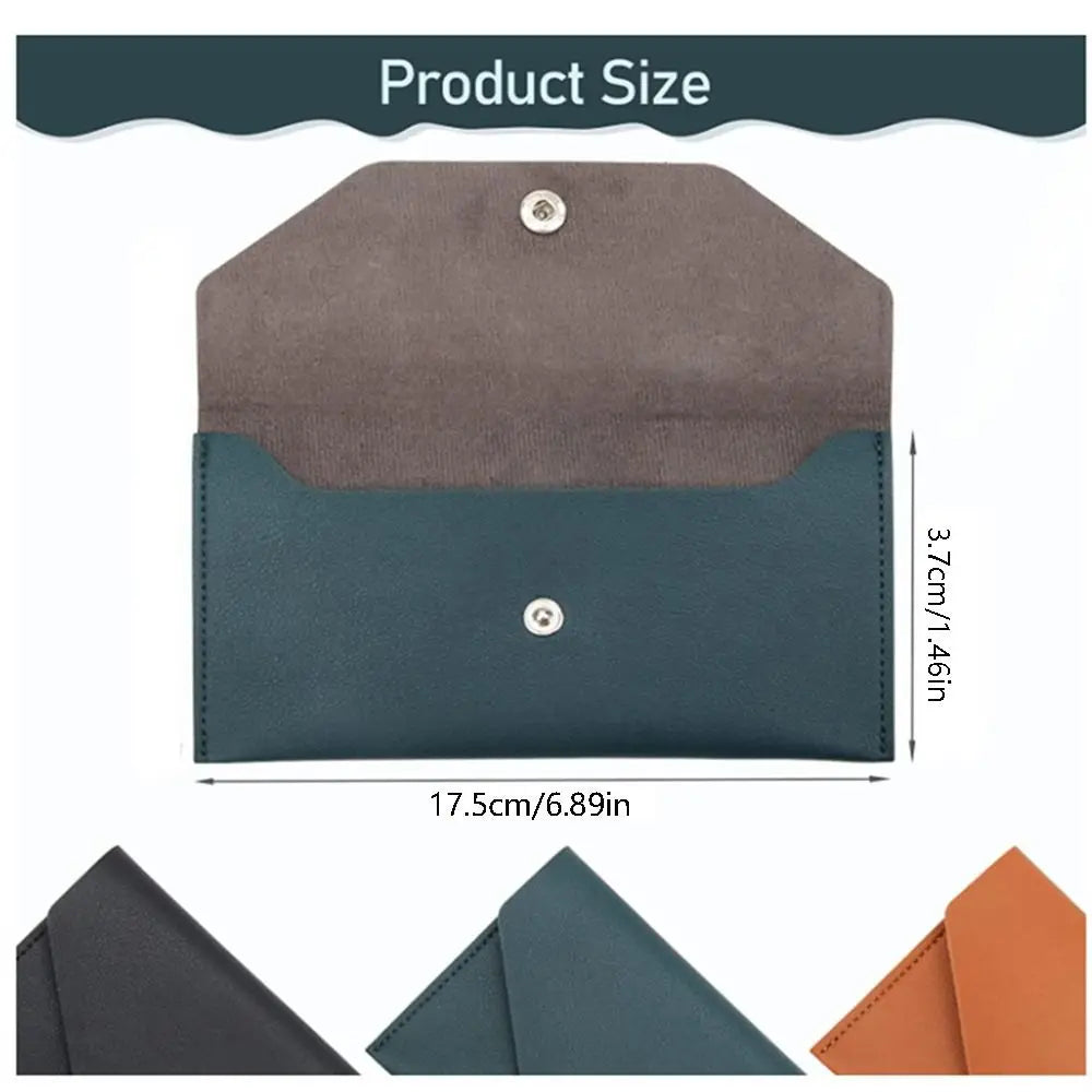 Korean Style Envelope Wallets PU Leather Portable Women Long Clutch Bag Multifunctional Coin Purse Change Bag Female