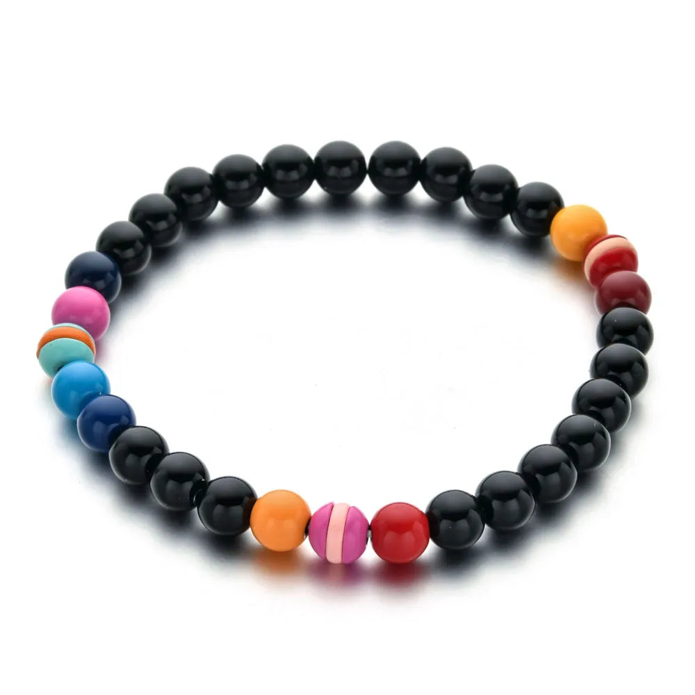 Hemasa Stretchable Femme Colors Enamel Bead Bracelet  for Women/Girls