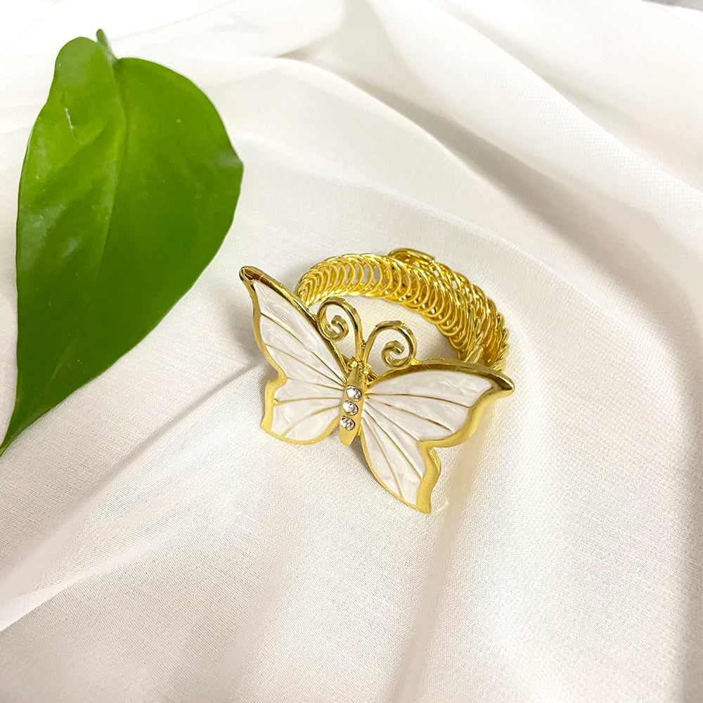 2Pcs Butterfly Curtain Tiebacks Durable Metal Curtain Buckles for Home Bedroom Office Decorative Curtain C03